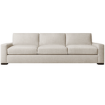 California Casual 3 Seater Sofa, Effie Linen Performance Fabric, 96.85" W