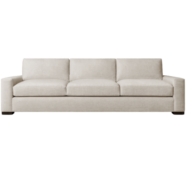 California Casual 3 Seater Sofa, Effie Linen Performance Fabric, 96.85" W