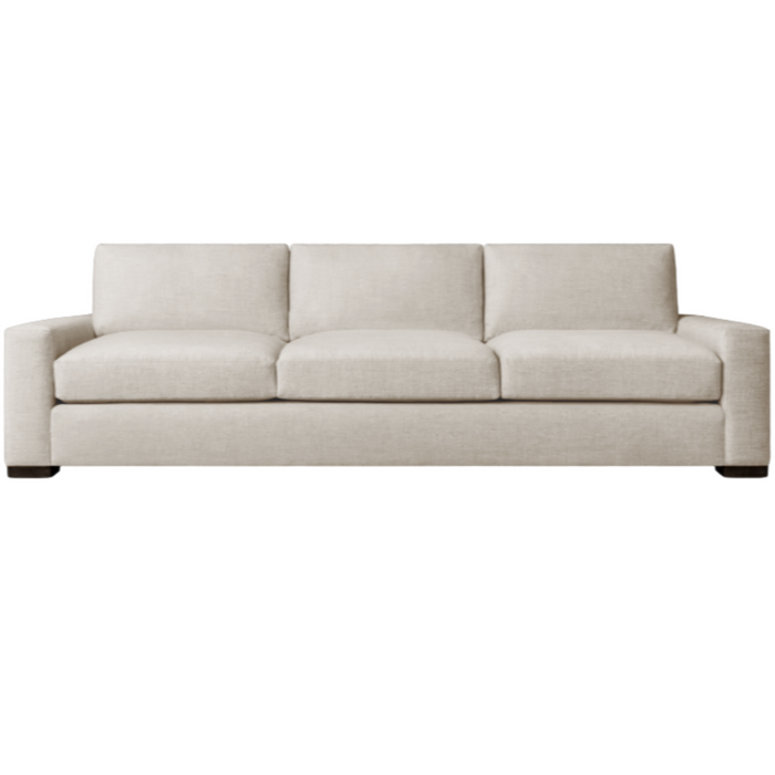 California Casual 3 Seater Sofa, Effie Linen Performance Fabric, 96.85" W