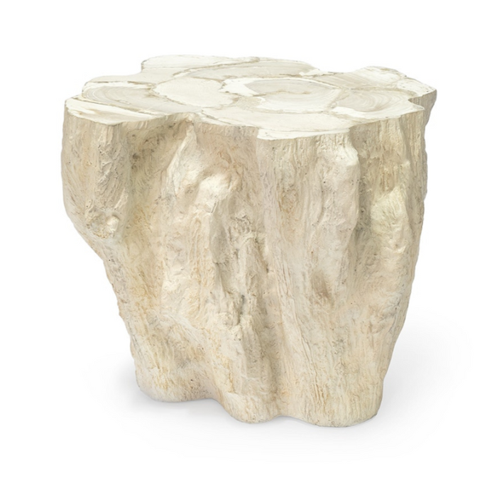 Camilla Fossilized Clam Side Table, 24.25"W x 23.25"D x 18"H