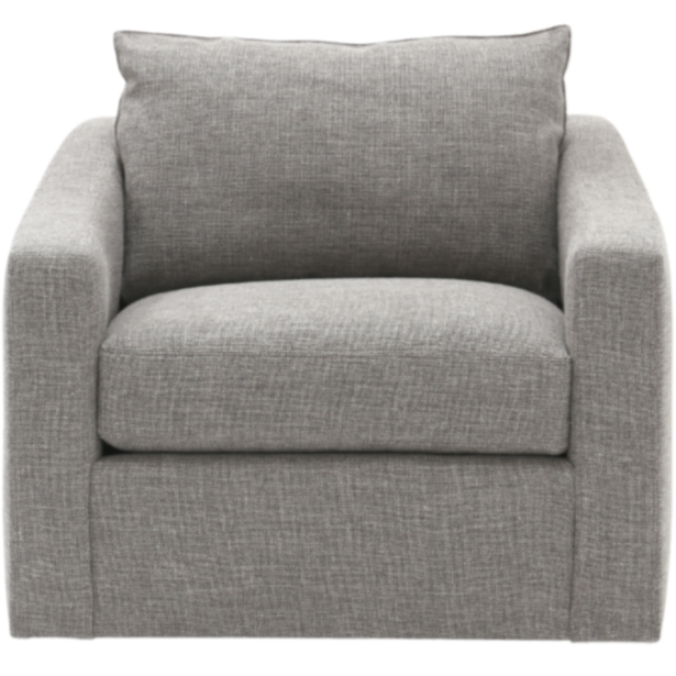 Duke Swivel Club Chair, Desert Linen Stone