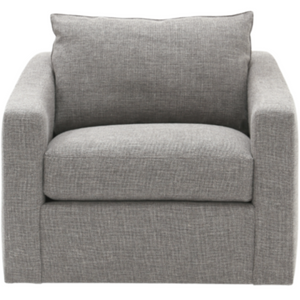 Duke Swivel Club Chair, Desert Linen Stone