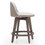 Jojo 25" Swivel Counter Stool, Ivory Leather