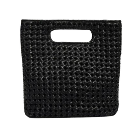 Nell Woven Leather, Black