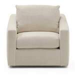 Duke Swivel Club Chair, Casual Linen Natural