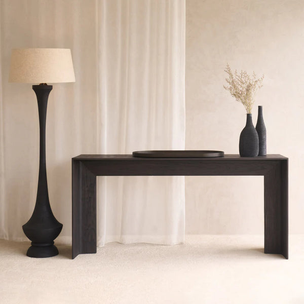 Jaunt Console Table, Bison Oak, 63"W x 16.1"D x 29.5"H