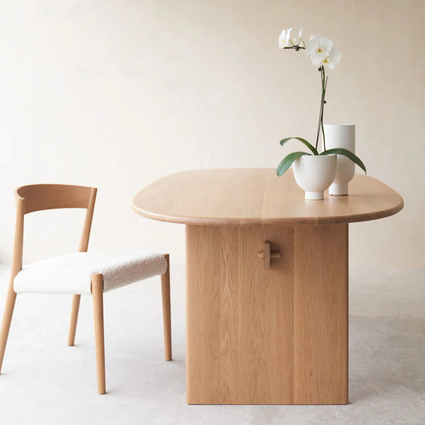 Kelly Dining Table, Light Oak, 78.74"W x 43.31"D