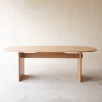 Kelly Dining Table, Light Oak, 78.74"W x 43.31"D
