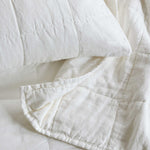 European Linen Box Quilt Collection, White