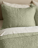 European Linen Cotton Stitch Quilt Collection - Willowleaf, 2 Sizes