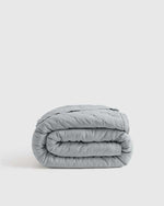 European Linen Cotton Stitch Quilt Collection - Mist, 2 Sizes