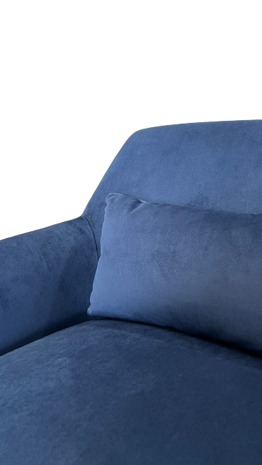 Syd Swivel Club Chair, Antonio Sapphire Blue