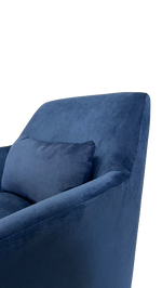 Syd Swivel Club Chair, Antonio Sapphire Blue