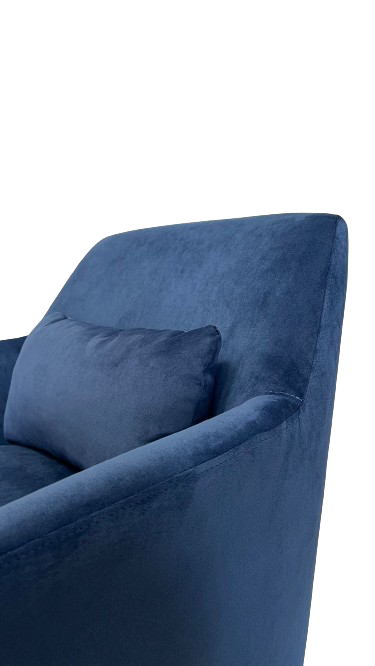 Syd Swivel Club Chair, Antonio Sapphire Blue