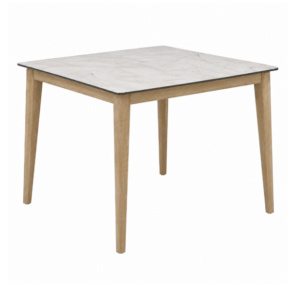 Diva Dining Table, Oak Aluminium, 36"W
