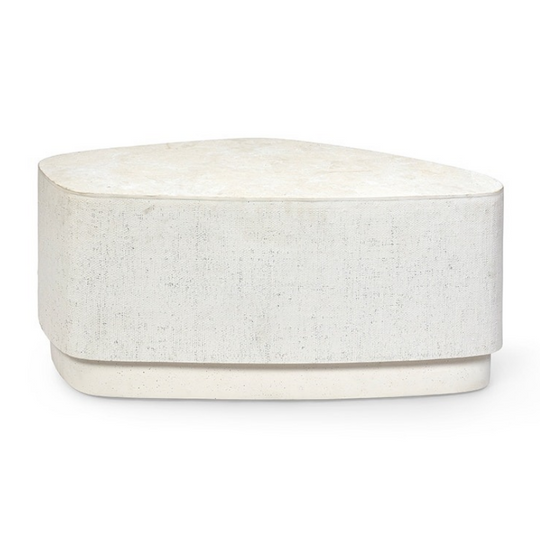 Holland Outdoor Coffee Table, White, 34"L X 16.75"W X 15.25"H
