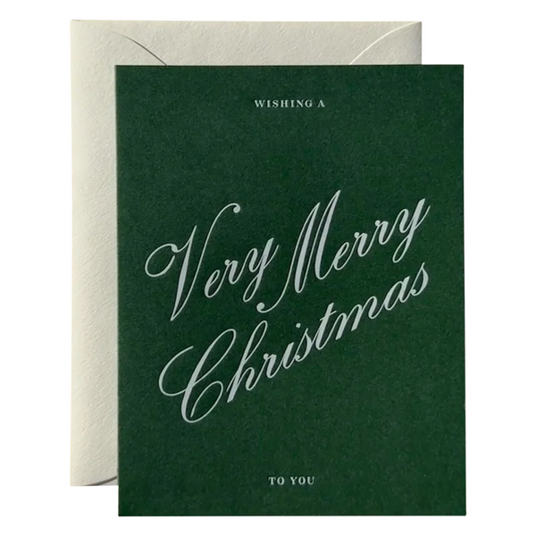 Very Merry Christmas Greeting Card - Forest