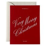 Very Merry Christmas Greeting Card - Scarlet