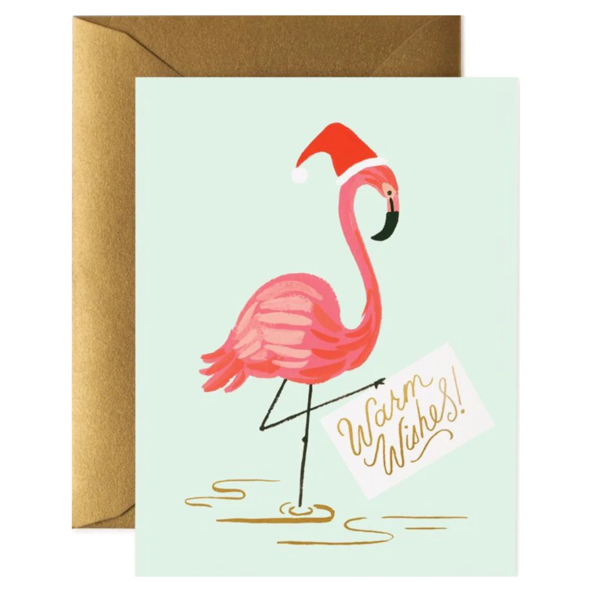 Holiday Flamingo, Greeting Card