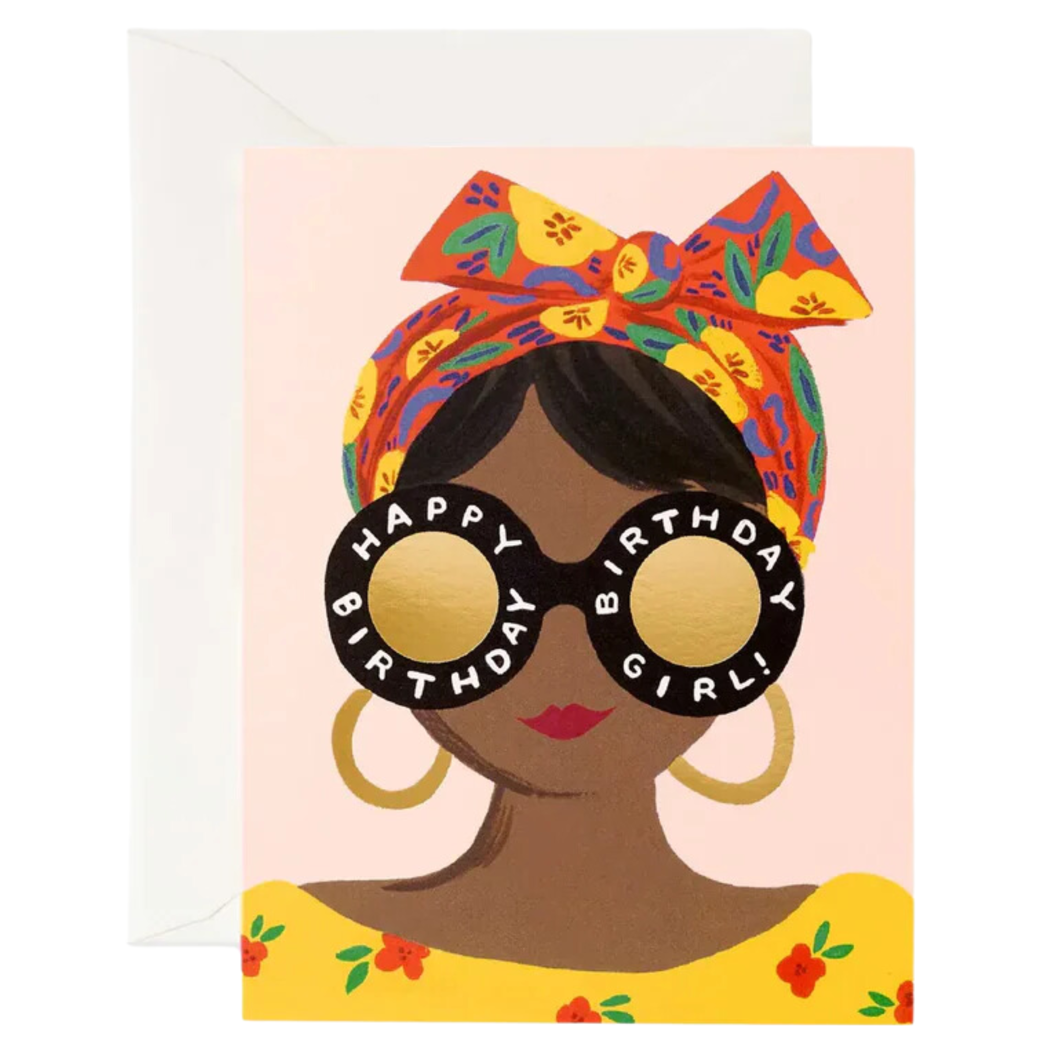 Scarf Birthday Girl, Greeting Card