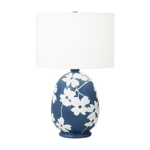 Lila Table Lamp, Semi Matte Navy Blue