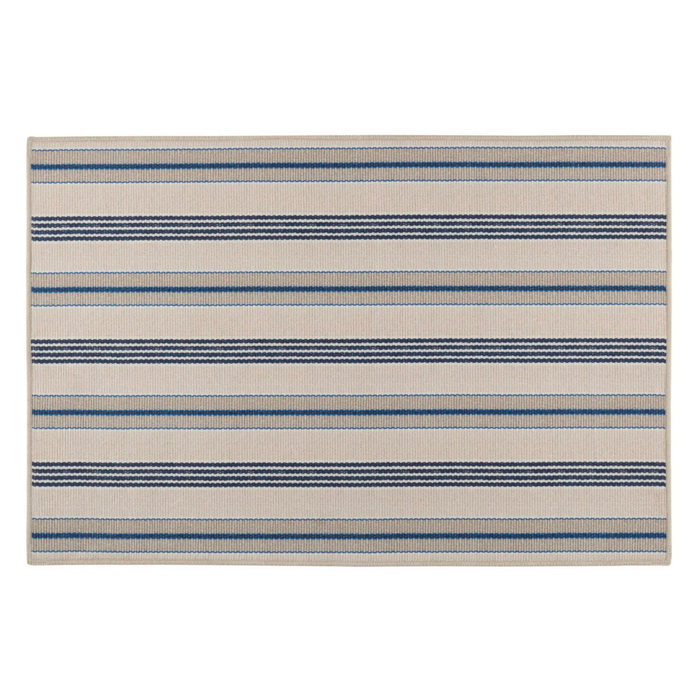 Nimes Ticking Machine Washable Rug - Neutral