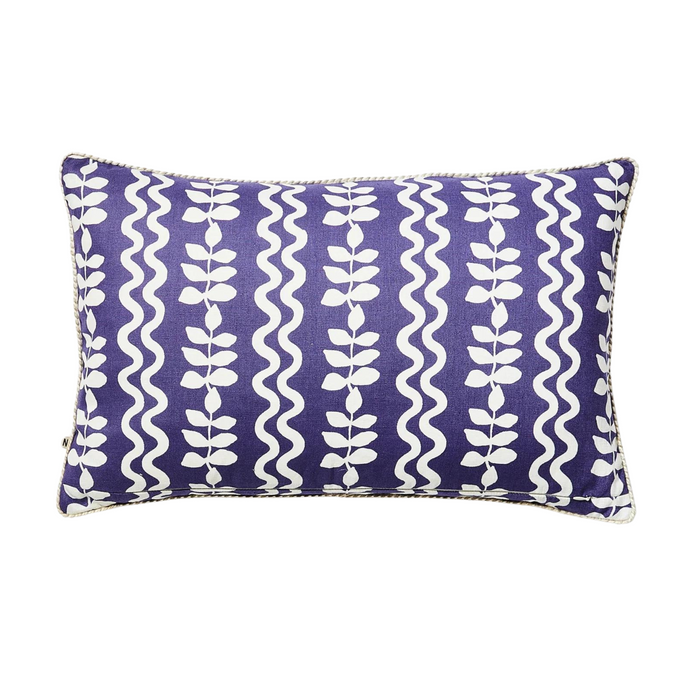 Ferns & Waves Yves Klein Blue, 24” x 16”