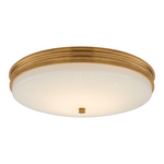 Launceton Medium Flush Mount, Antique-Burnished Brass, 16.75"W