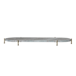 Oval Decorative Marble Tray with Stand, 32"W