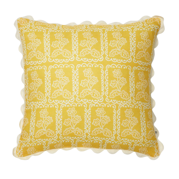 Martine Yellow Pillow, 20" x 20"