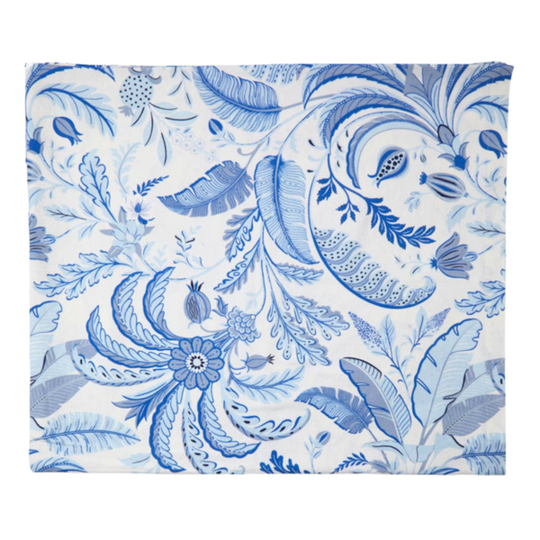 Palm Beach Blue Linen Tablecloth