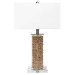 Verlene Table Lamp, Natural Weaved Seagrass/Clear Resin, 25"H