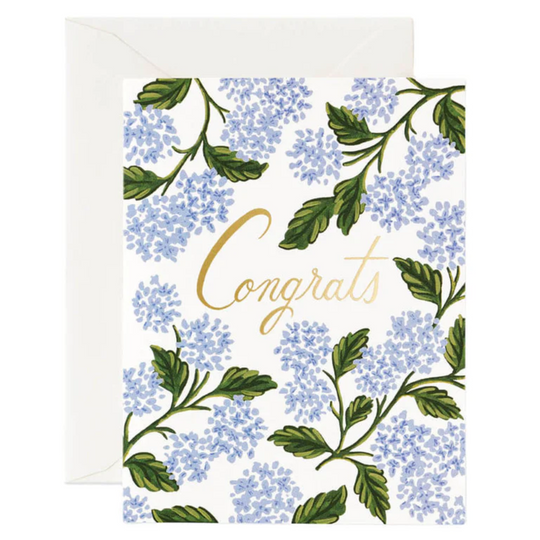 Hydrangea Congrats, Greeting Card
