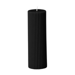 Wide Column Pillar Candle, Black