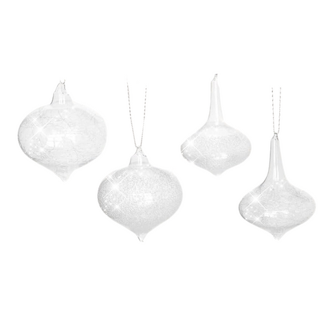 Clear Glass Bubble Ornament, Assorted