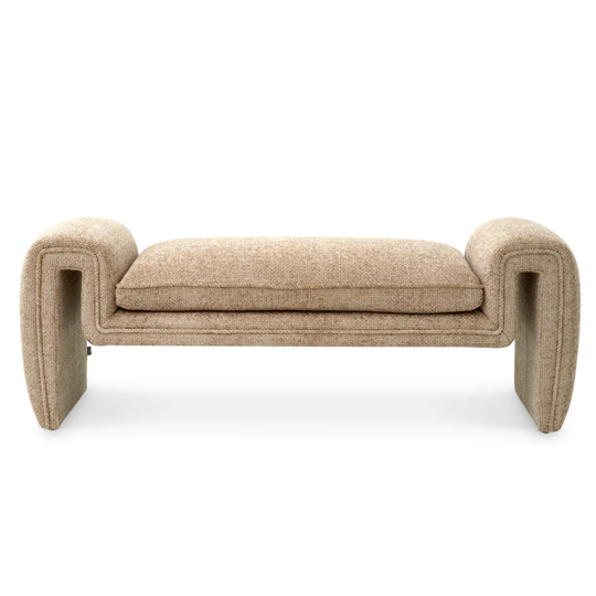 Tondo Bench - Lyssa Sand, 56.69"W x 17.32"D