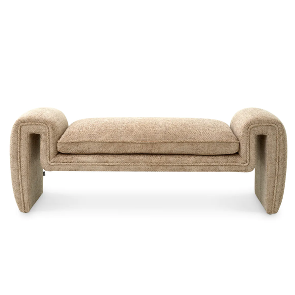 Tondo Bench - Lyssa Sand, 56.69"W x 17.32"D