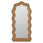 Maxine Floor Mirror, Rattan, 74.5" x 36.75"