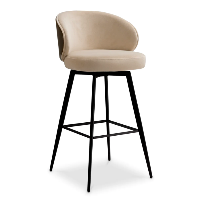 Camerota Swivel Bar Stool - Sabino Beige/Walnut