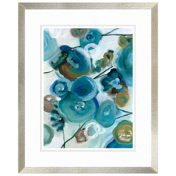 Sapphire Blooms II, 27" × 33"