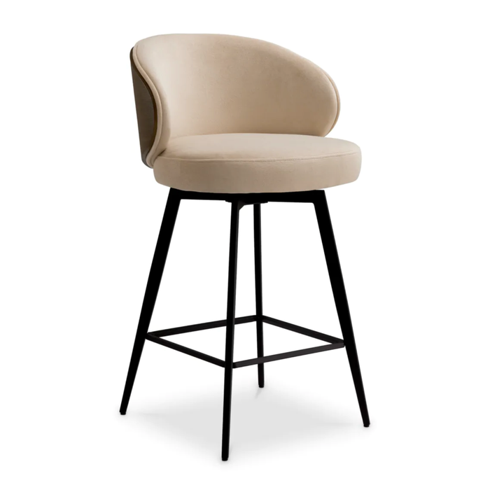 Camerota Swivel Counter Stool - Sabino Beige/Walnut