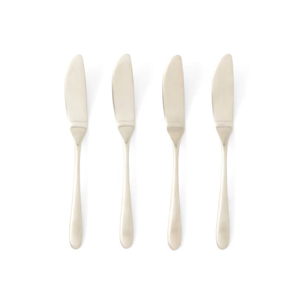 Alba, Silver Cheese Spreaders, Set of 4