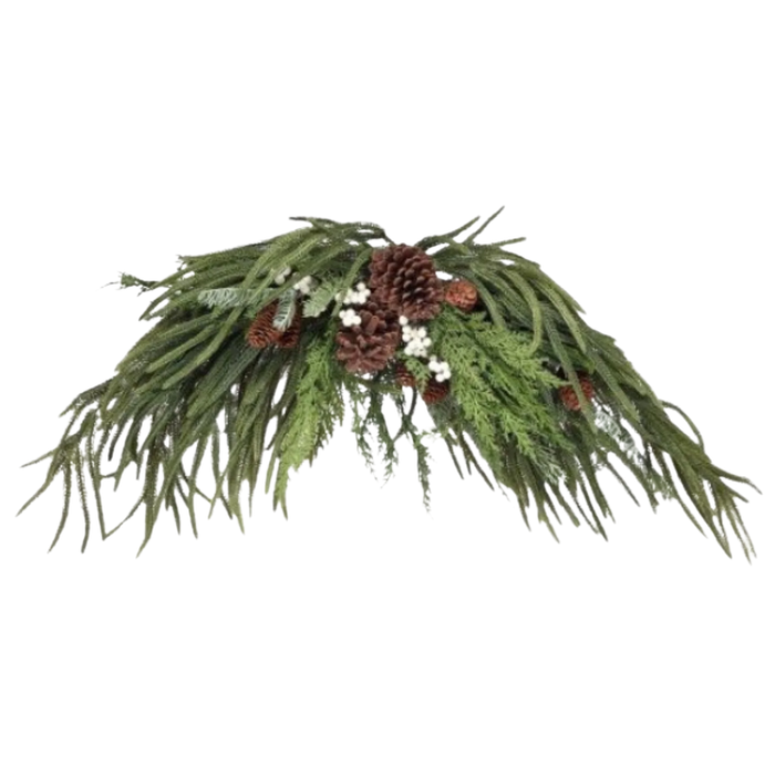 Real Touch Winter Evergreen Swag with Berries, 36"
