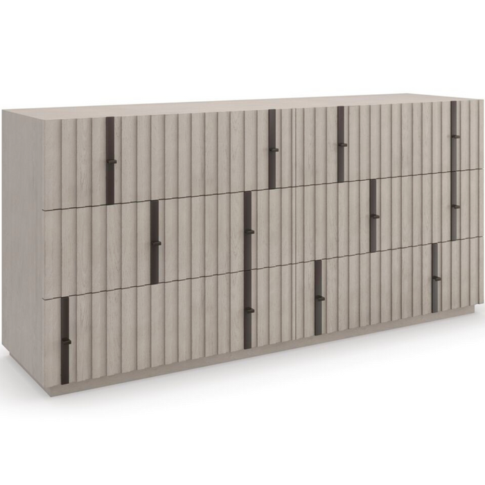 Clancy Dresser, Fossil, Matte Black Metal, 68"W x 17.5"D x 31.5"H