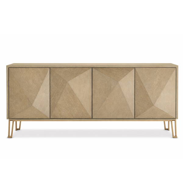 Highland Sideboard - Washed Oak Veneer, 71.26" W x 18.11" D x 32.48"H
