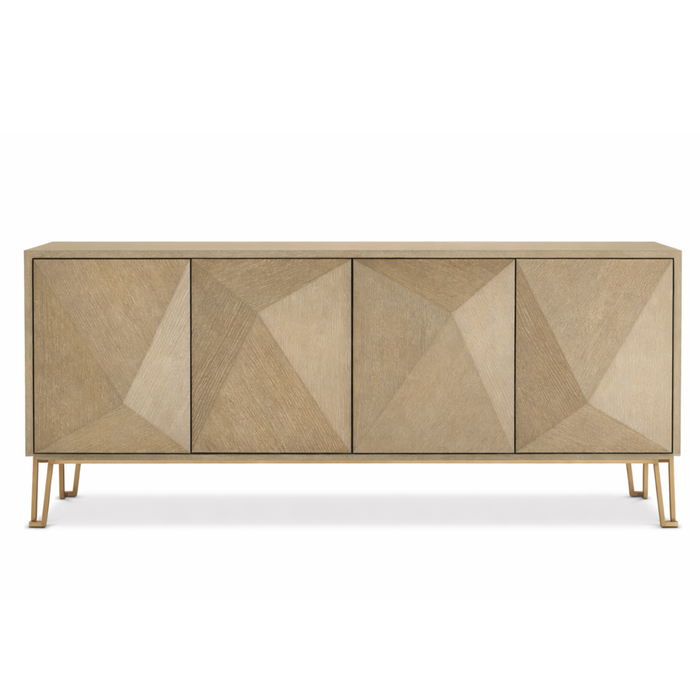 Highland Sideboard - Washed Oak Veneer, 71.26" W x 18.11" D x 32.48"H