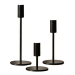 Lumen Matte Black Metal Taper Candle Holder