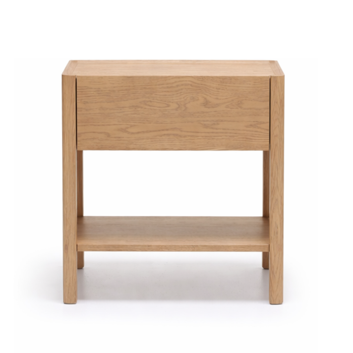 Tye Nightstand, Light Oak, 23.6"W × 17.7"D × 21.7"H