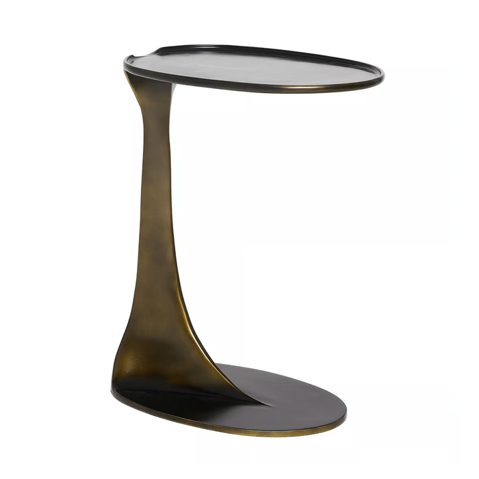 Duval Grand Hugging Table - Deep Bronze, 16"W x 10"D