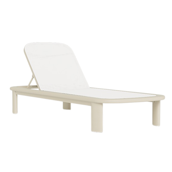 Chloe Chaise - Aluminum Bone/Batyline White
